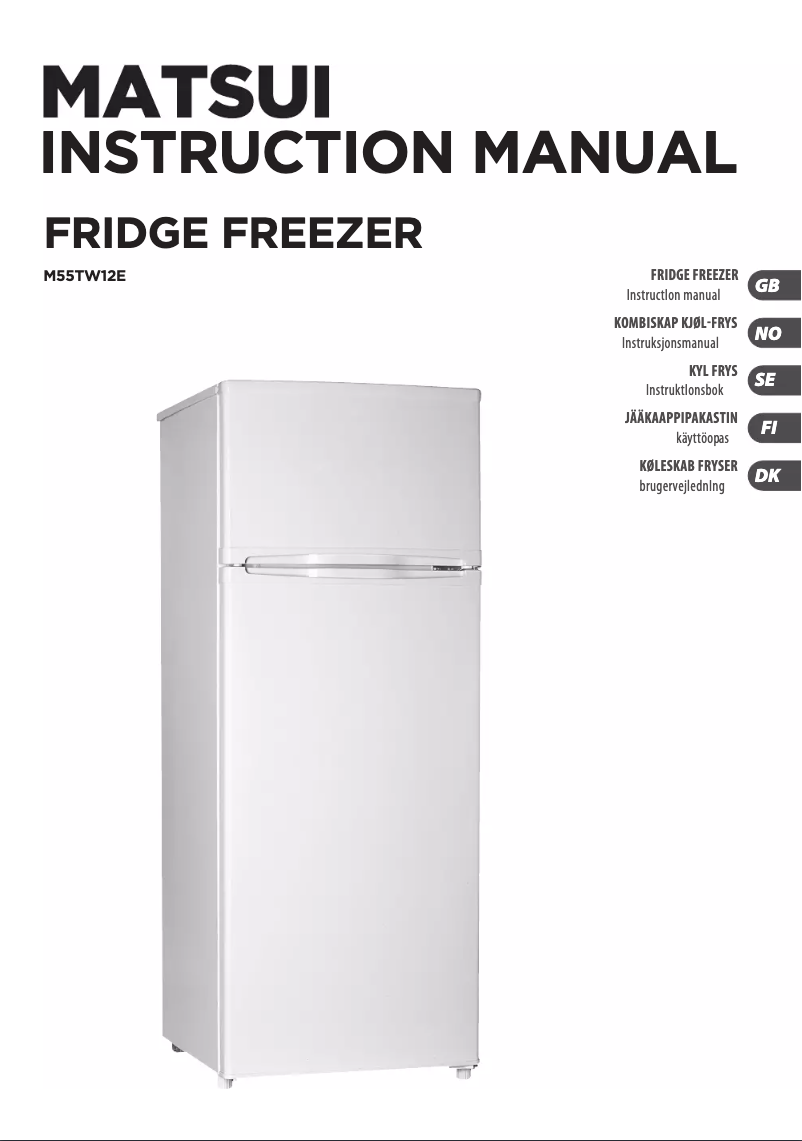 Page 1 de la notice Manuel utilisateur Matsui M55TW12E