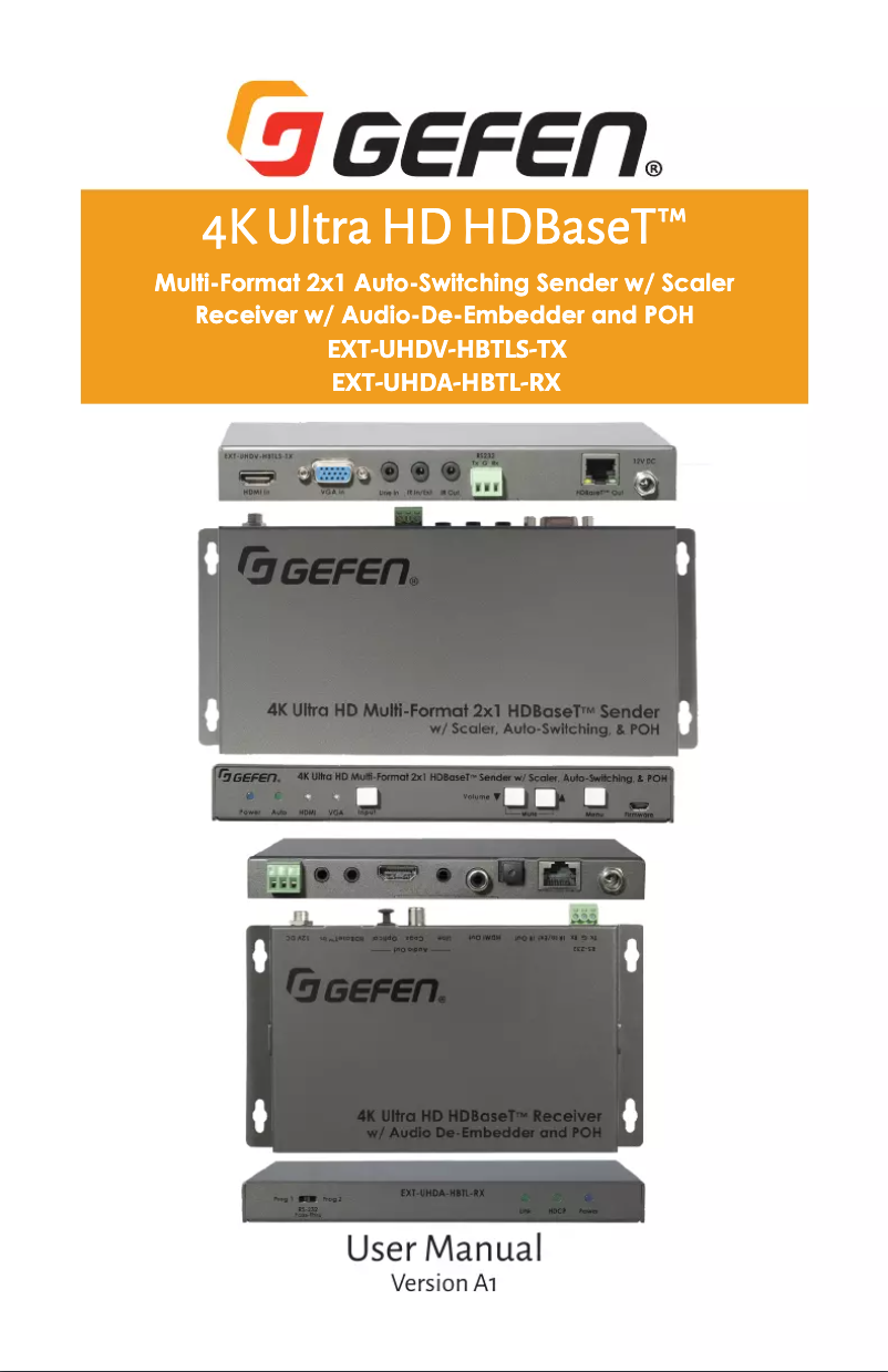 Image de la première page du manuel de l'appareil EXT-UHDV-WP-HBTLS-TX