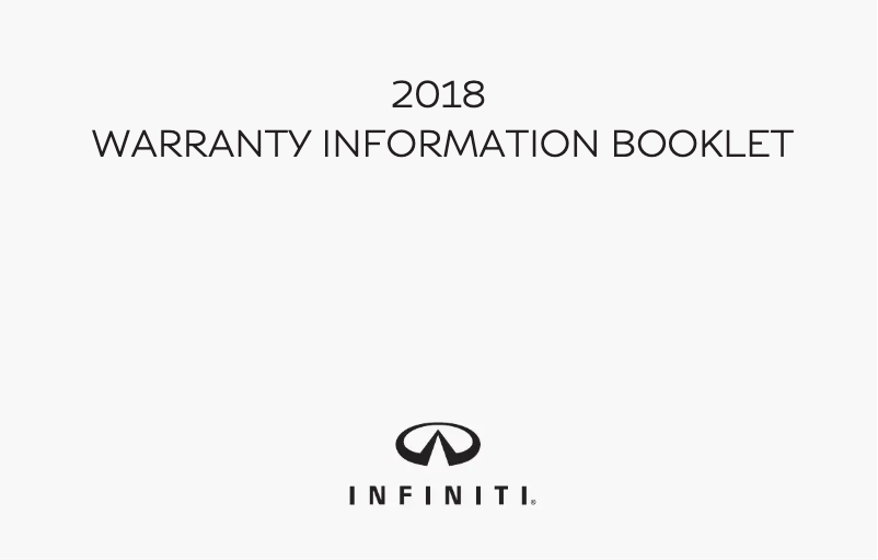 Page 1 of the manual Warranty Information Infiniti QX30 (2018)
