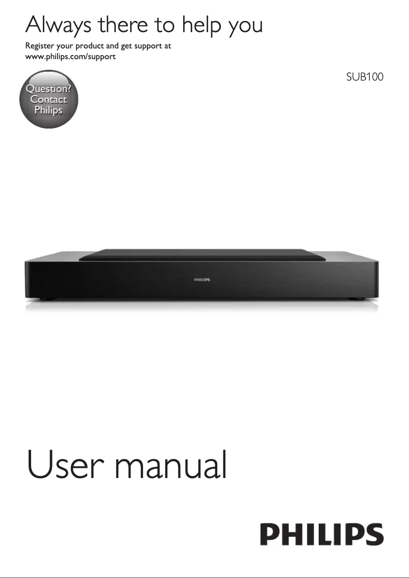 Page 1 de la notice Mode d'emploi Philips SUB100
