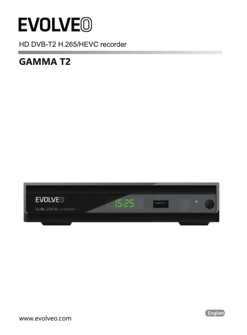 Page 1 de la notice Manuel utilisateur Evolveo Gamma T2