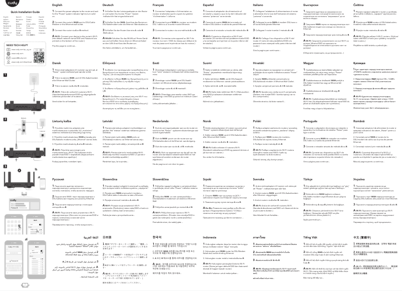 Page 1 de la notice Manuel utilisateur Cudy WR3000