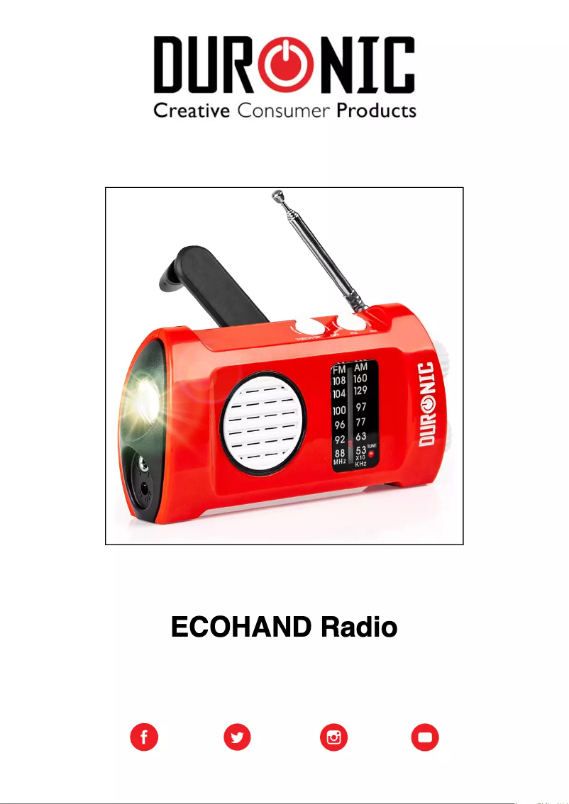 Page 1 de la notice Manuel utilisateur Duronic Ecohand