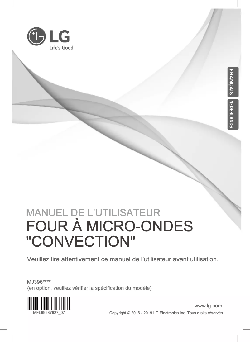 Image de la première page du manuel de l'appareil MJ3965ACW