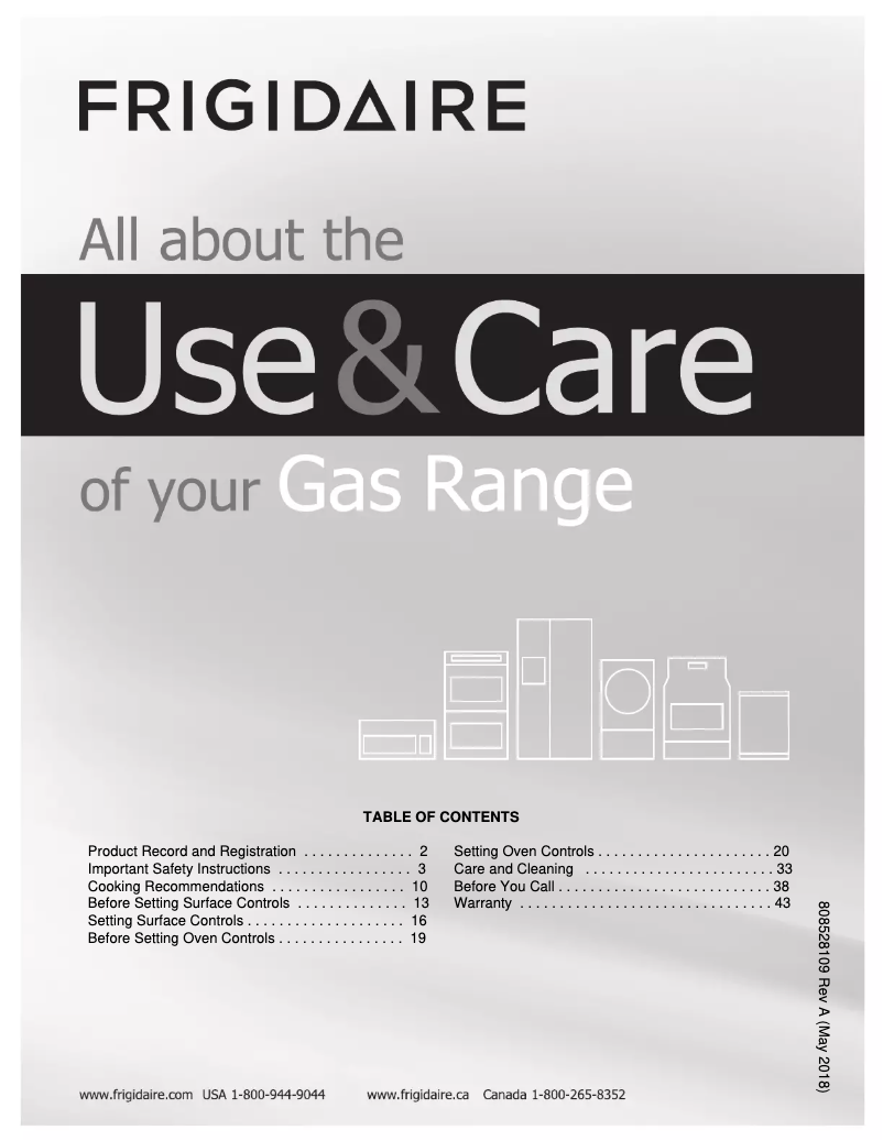 Image de la première page du manuel de l'appareil FFGF3054TW