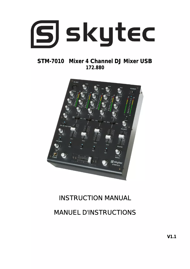 Page n°1 - Manuel utilisateur Skytec STM-7010 172.880