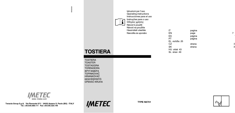 Page 1 de la notice Manuel utilisateur Imetec Dolcevita SM3