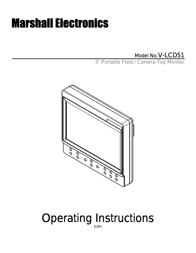 Image de la première page du manuel de l'appareil V-LCD51