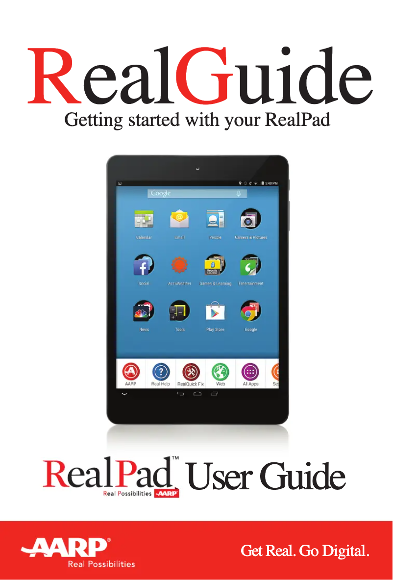 Image de la première page du manuel de l'appareil RealPad MA7BX2