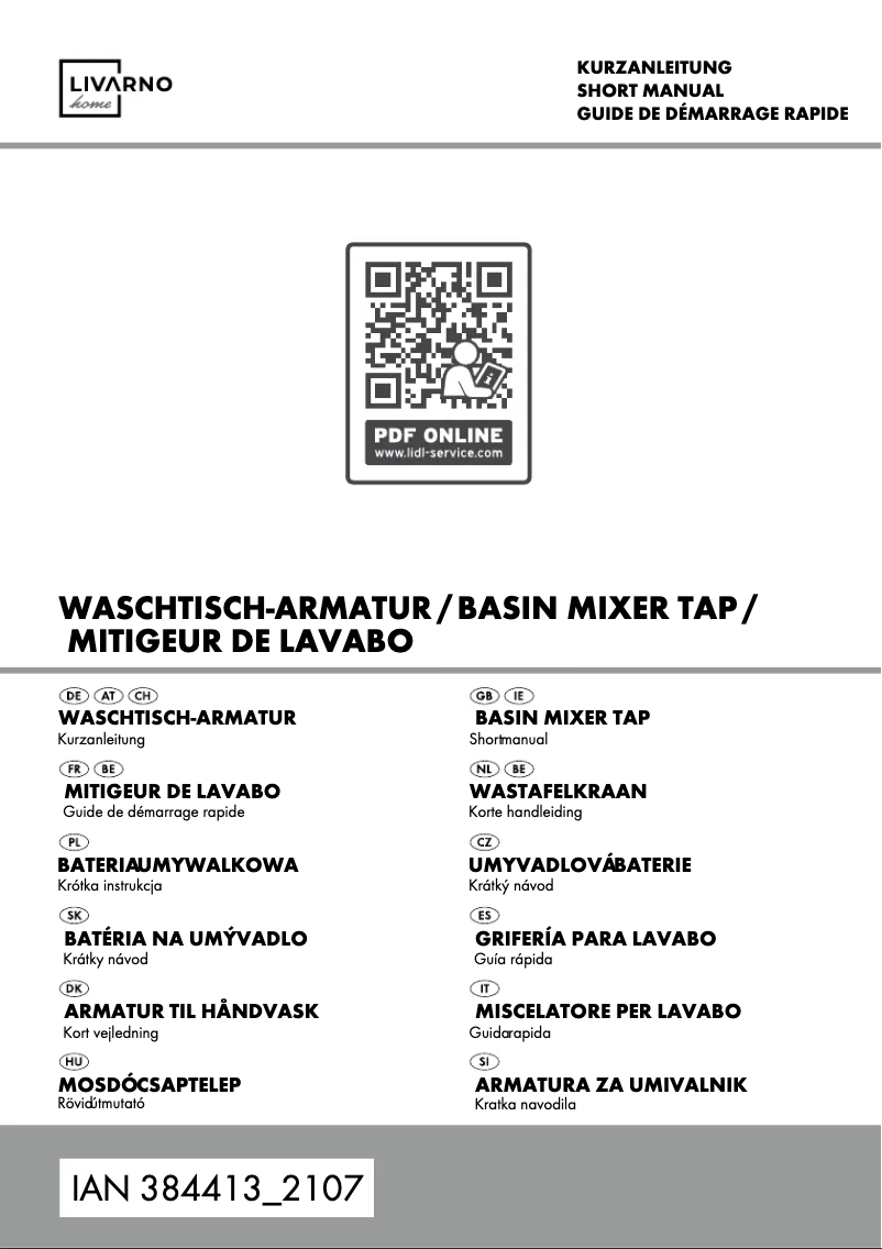 Imagen de la primera página del manual del dispositivo IAN 384413