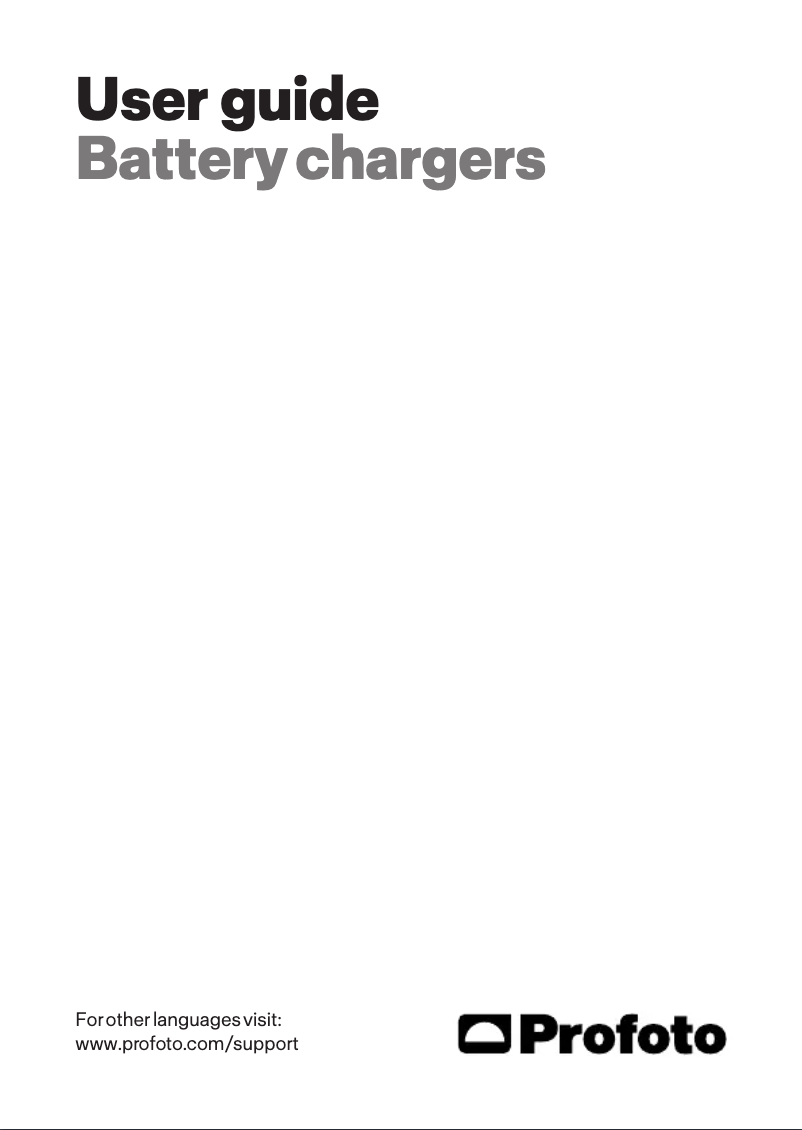 Page 1 de la notice Manuel utilisateur Profoto Battery Charger 2.8A