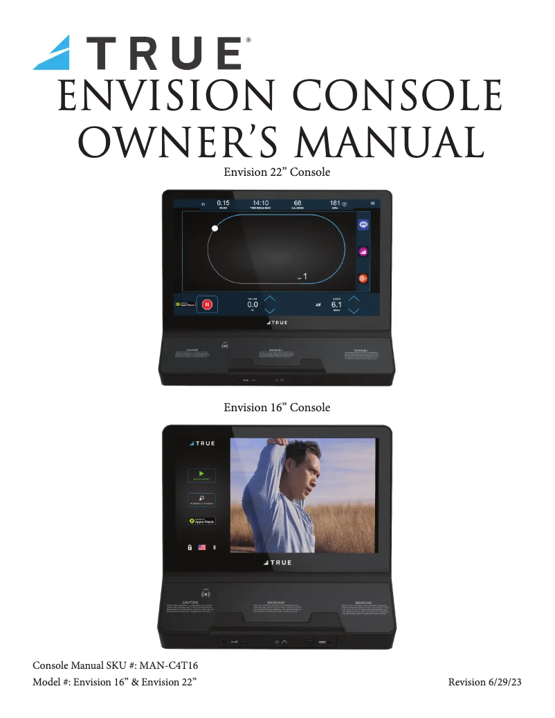 Page n°1 - Manuel utilisateur True Envision II