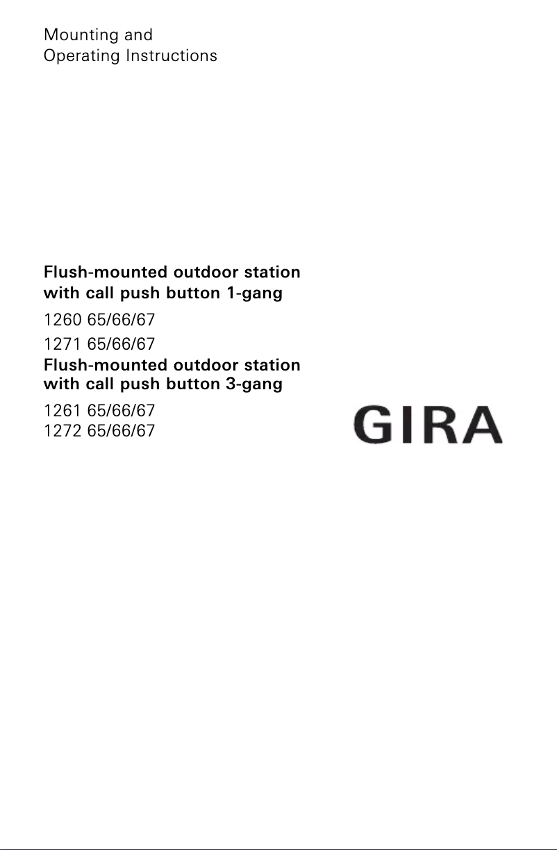 Página 1 del manual Manual de usuario Gira 1272