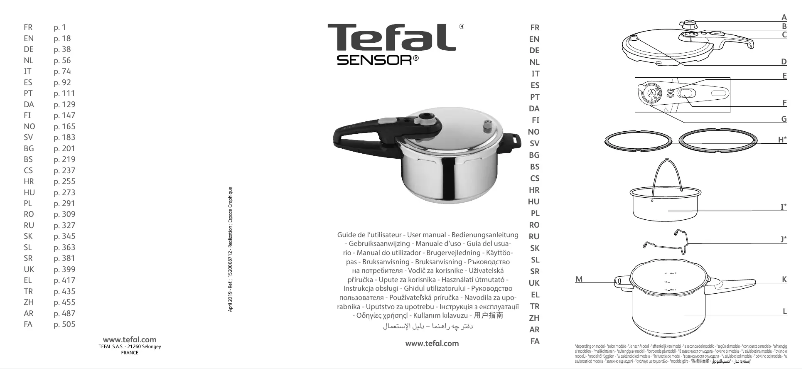 Page 1 de la notice Manuel utilisateur Tefal Sensor 6L P20507