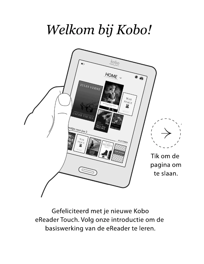 Page 1 de la notice Manuel utilisateur Kobo Touch