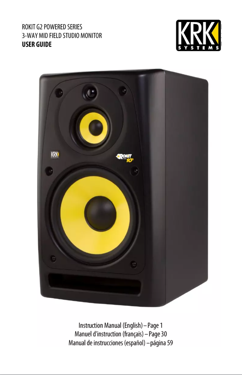 Page 1 de la notice Manuel utilisateur KRK ROKIT Powered 10-3
