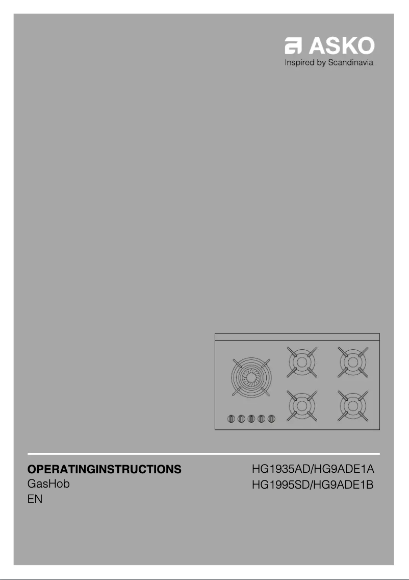 Página 1 del manual Manual de usuario Asko HG1935AD