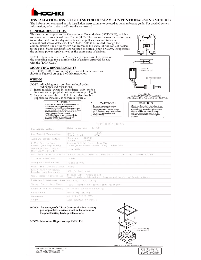 Image de la première page du manuel de l'appareil CZM