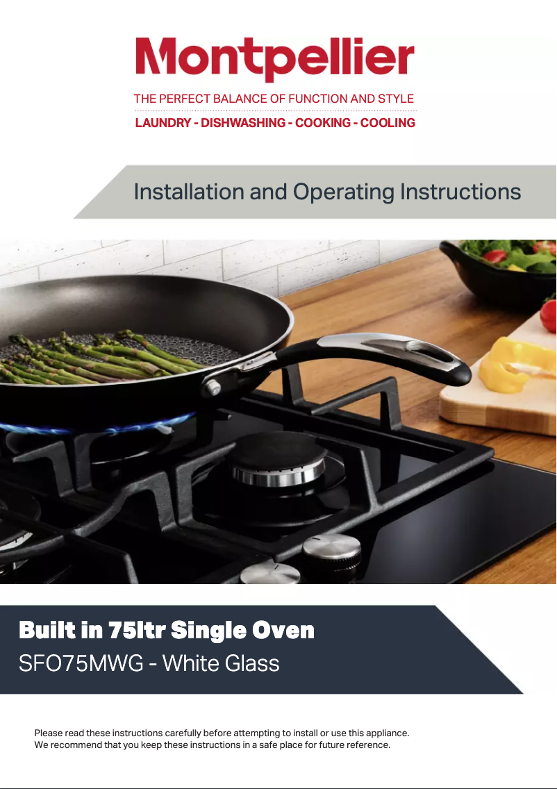 Page 1 of the manual User Manual Montpellier SFO75MWG