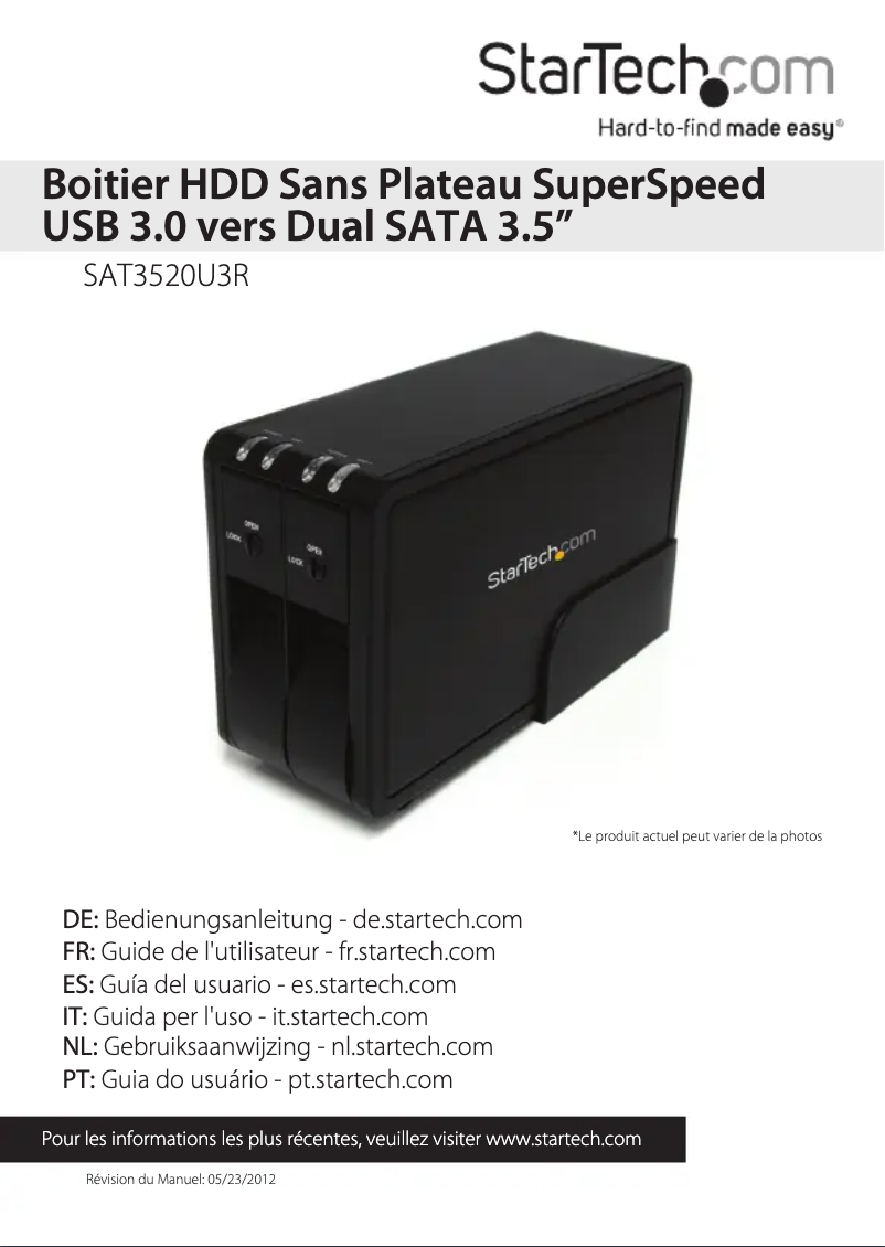 Page n°1 - Manuel utilisateur StarTech.com SAT3520U3R