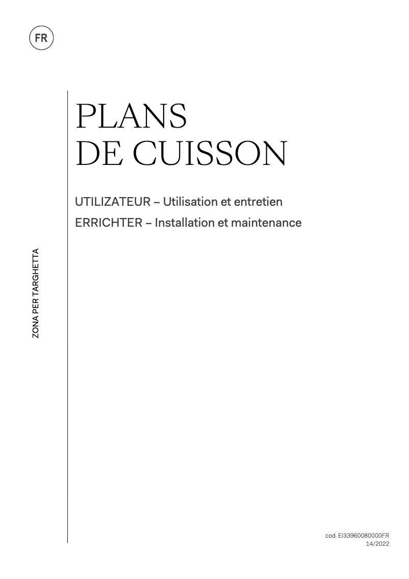 Page n°1 - Manuel utilisateur Ilve HCP1265FD