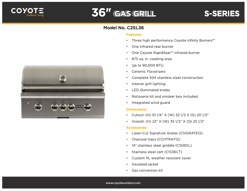 Image de la première page du manuel de l'appareil C2SL36NG