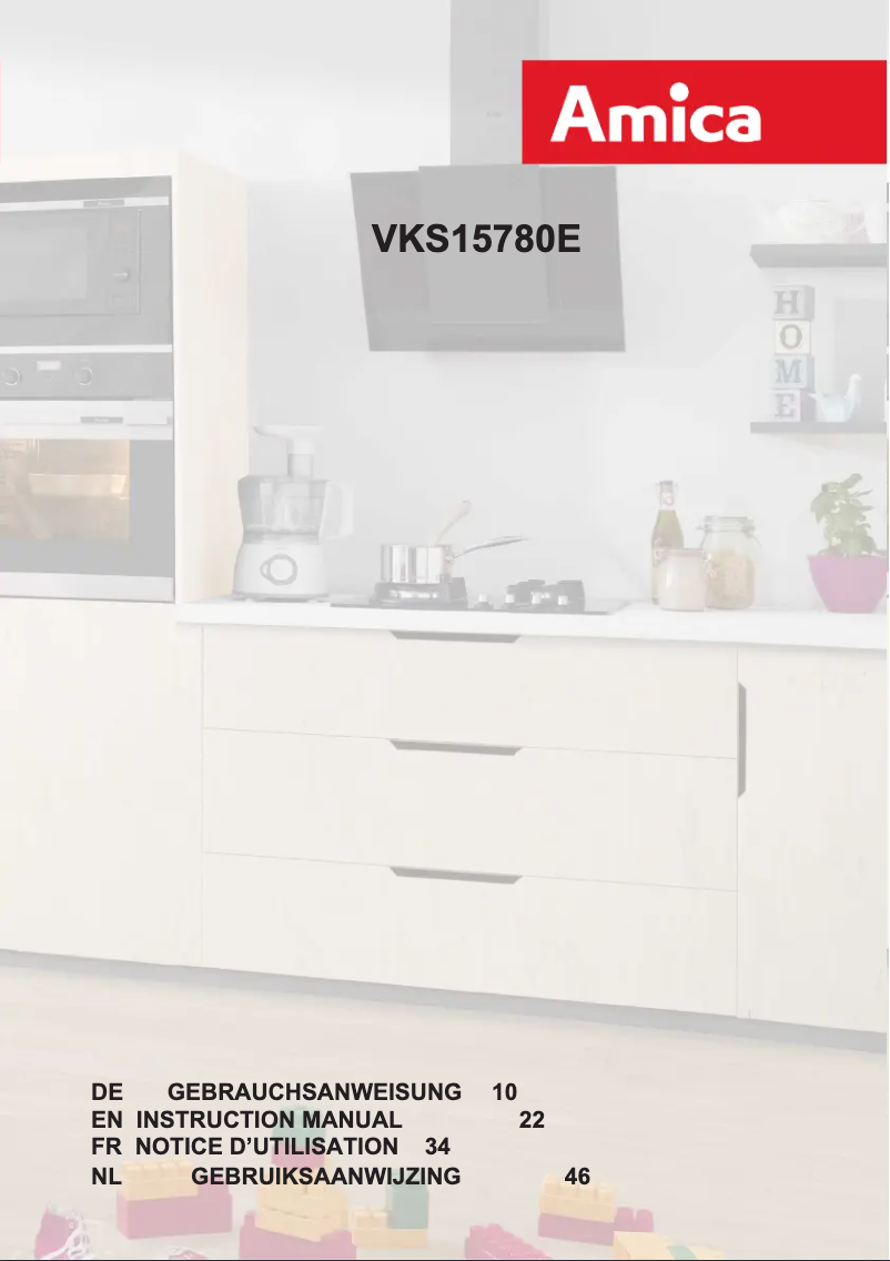 Page n°1 - Manuel utilisateur Amica VKS 15780 E