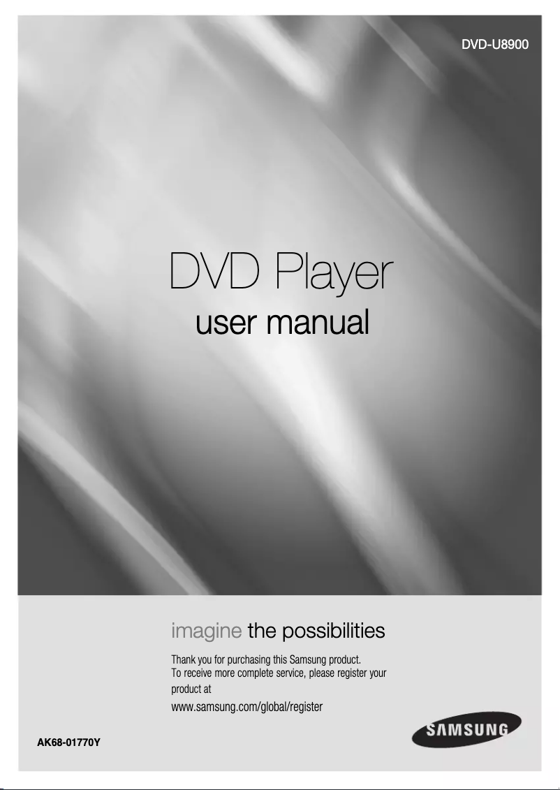 Page 1 de la notice Manuel utilisateur Samsung DVD-U8900
