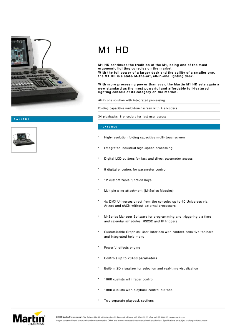 Image de la première page du manuel de l'appareil M1 HD