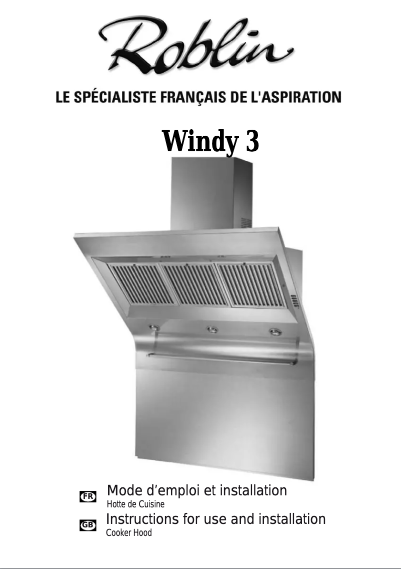 Page n°1 - Manuel utilisateur Roblin Windy 1200