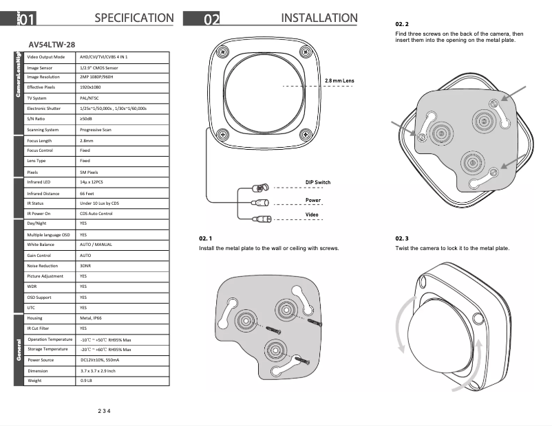 Page 1 de la notice Manuel utilisateur AVUE AV54LTW-28