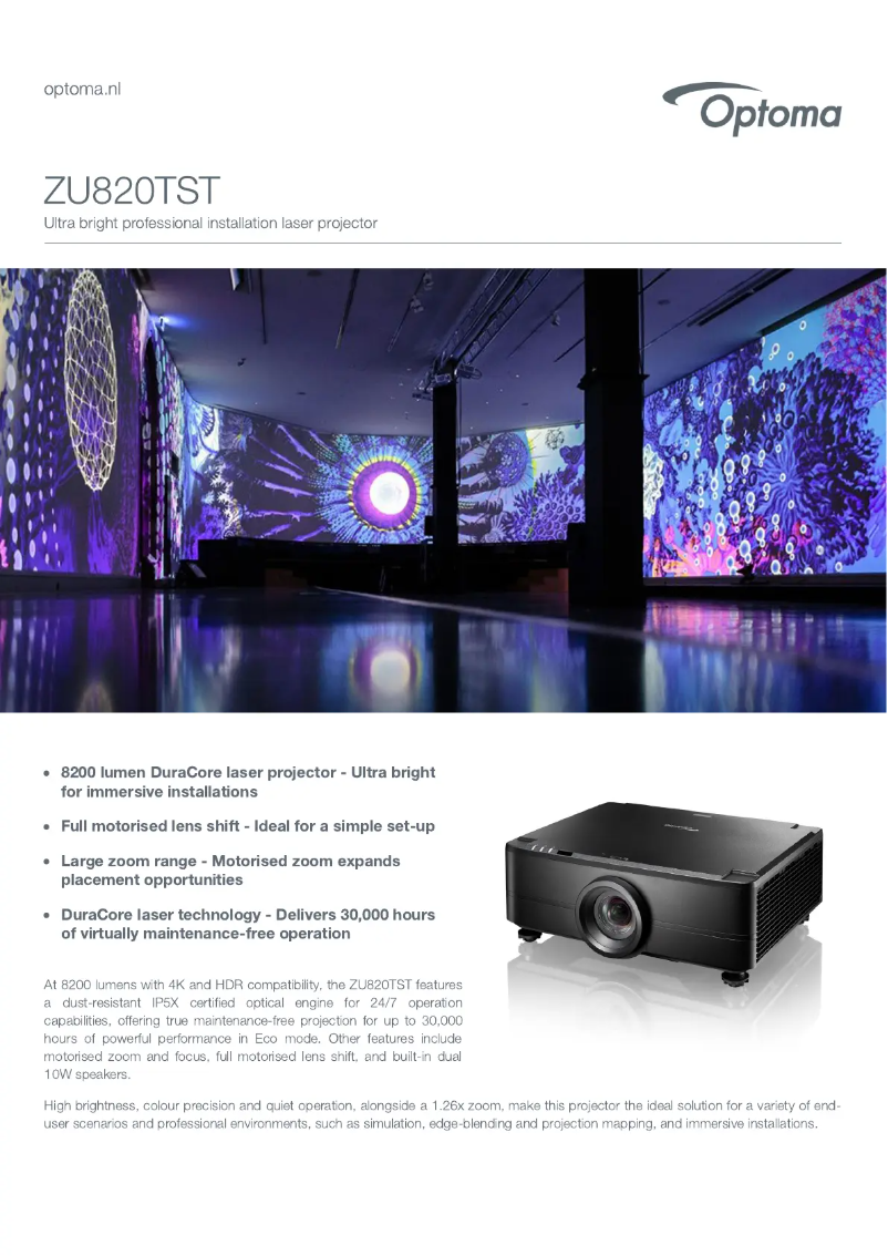 Image de la première page du manuel de l'appareil ZU820TST
