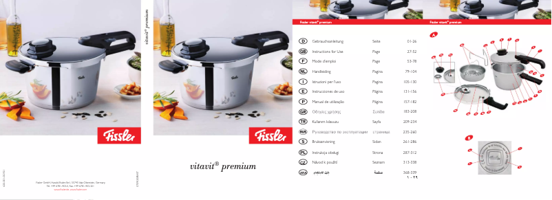 Page n°1 - Manuel utilisateur Fissler Vitavit Premium