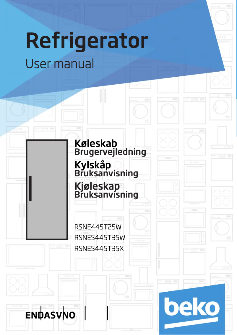 Page 1 de la notice Manuel utilisateur Beko RSNES 445 T35 X
