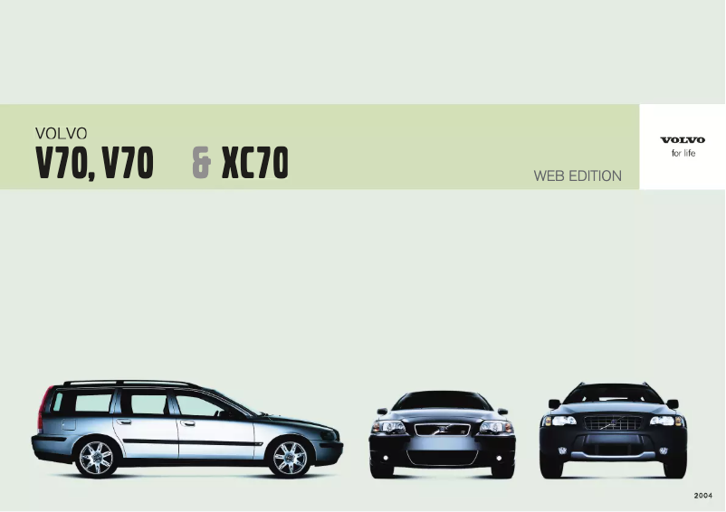 Page 1 de la notice Manuel utilisateur Volvo Xc70 (2003)
