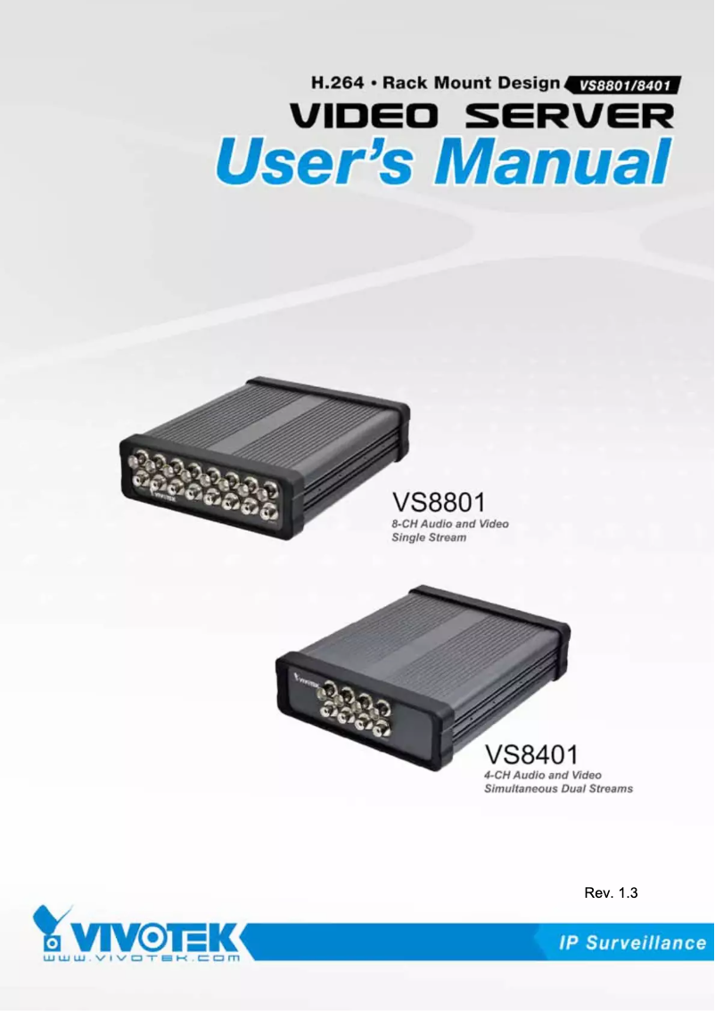 Page 1 de la notice Manuel utilisateur Vivotek VS8801