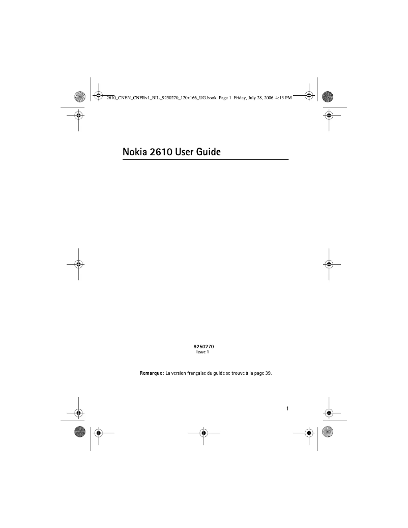 Page n°1 - Manuel utilisateur Dascom 2610