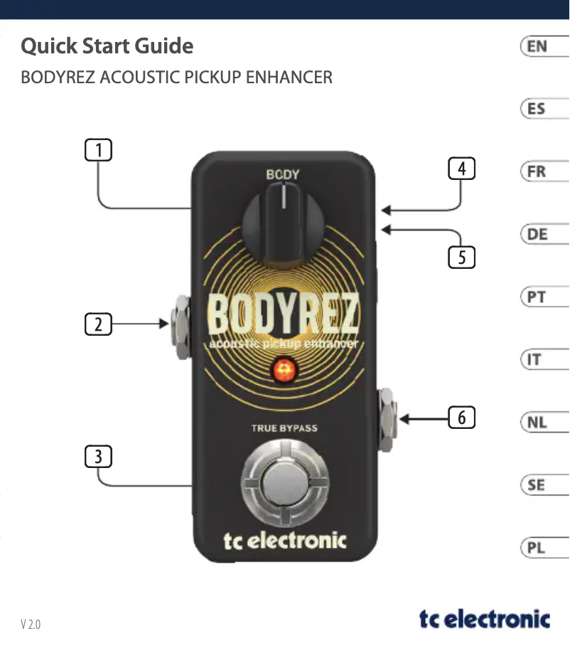 Page n°1 - Guide de démarrage rapide TC Electronic BODYREZ