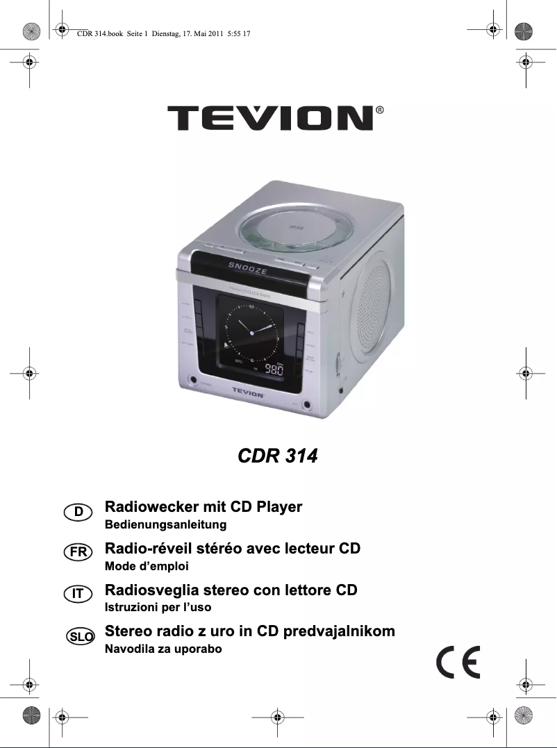 Image de la première page du manuel de l'appareil CDR 314
