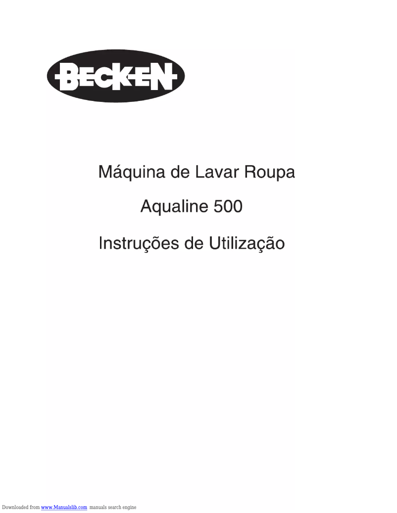 Page 1 de la notice Manuel utilisateur Becken Aqualine 500