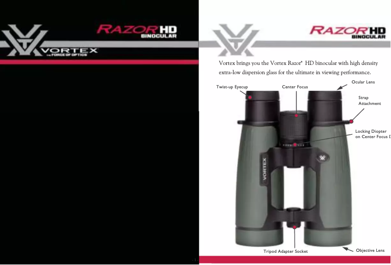 Image de la première page du manuel de l'appareil Razor HD 10x50