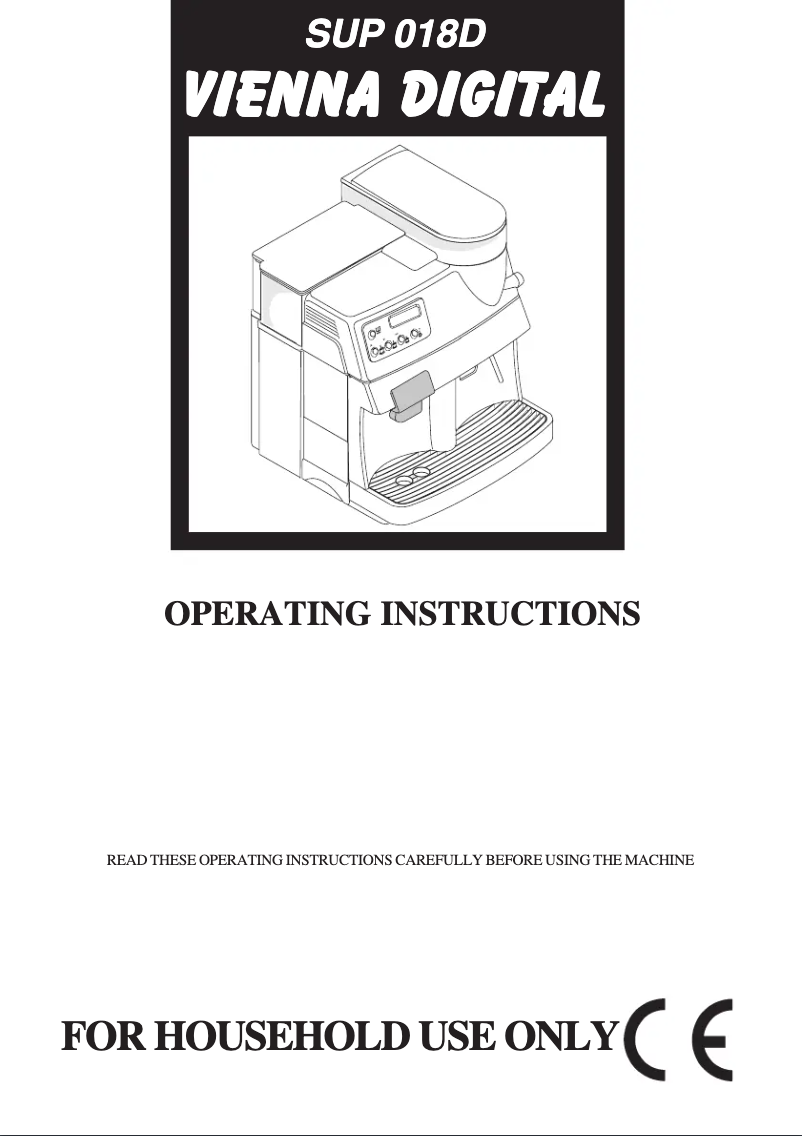 Image de la première page du manuel de l'appareil Saeco Vienna Digital SUP 018D