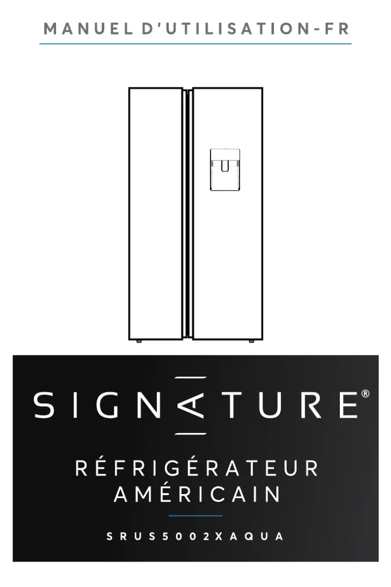 Page 1 de la notice Manuel utilisateur Signature SRUS5002XAQUA