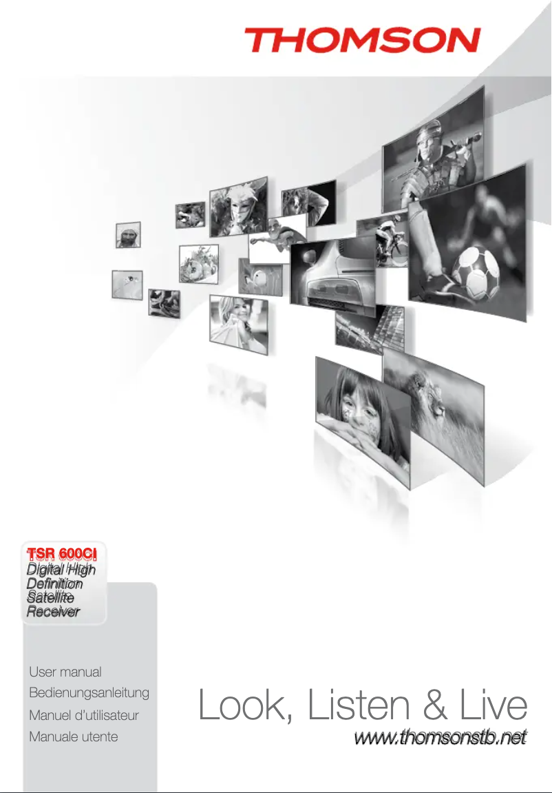Page n°1 - Manuel utilisateur Thomson TSR600CI