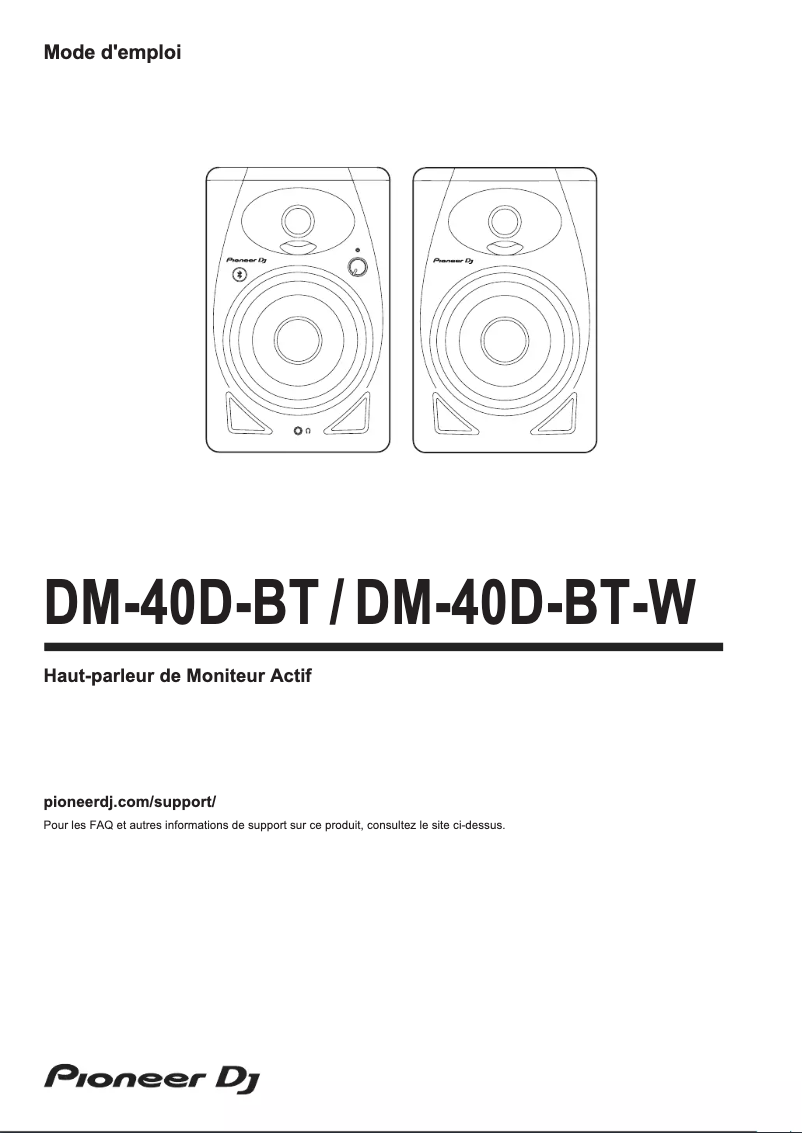 Page n°1 - Guide de démarrage rapide Pioneer DM-40D-BT