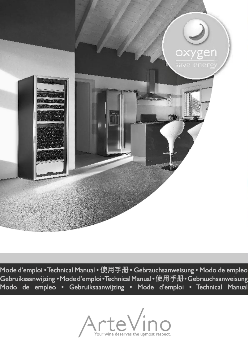 Page 1 de la notice Manuel utilisateur ArteVino OXG3T199NVSD