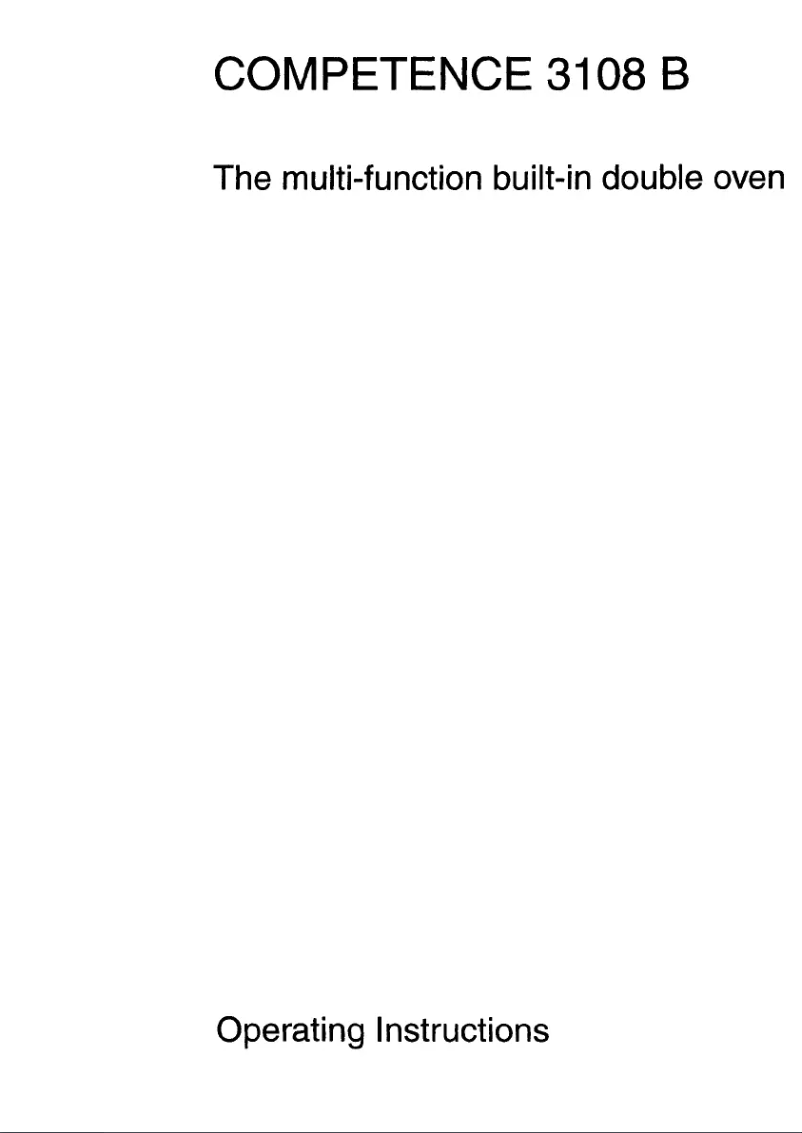 Page n°1 - Manuel utilisateur AEG Competence 3108 B D