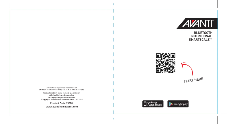 Page 1 de la notice Manuel utilisateur Avanti SmartScale