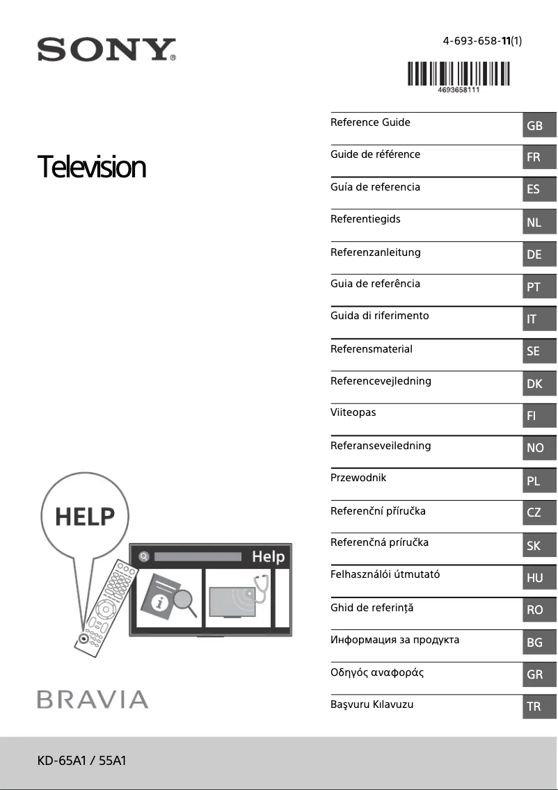 Page 1 de la notice Manuel utilisateur Sony KD-77A1