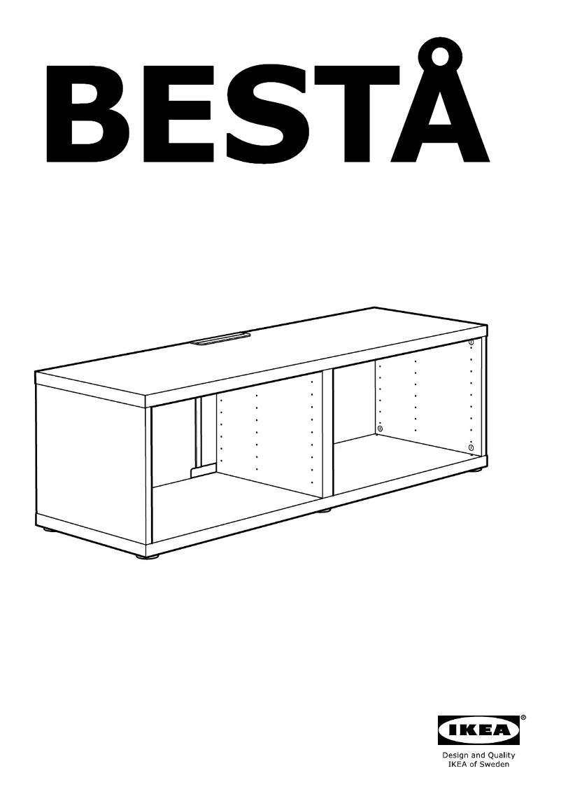 Page 1 de la notice Instructions / montage Ikea BESTÅ